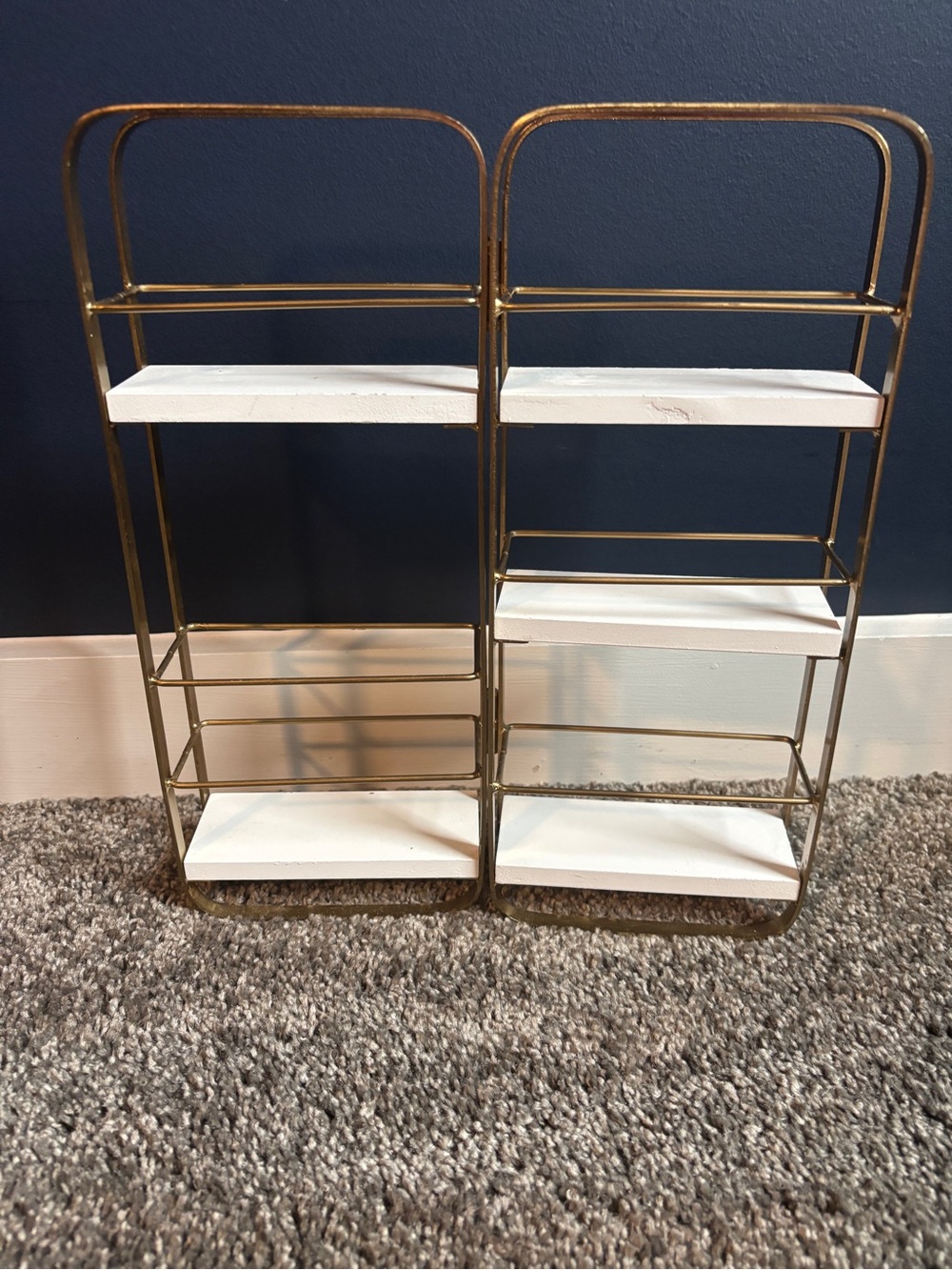 Target Gold Stainless Steel and White Wooded Bathroom/Vanity Display
